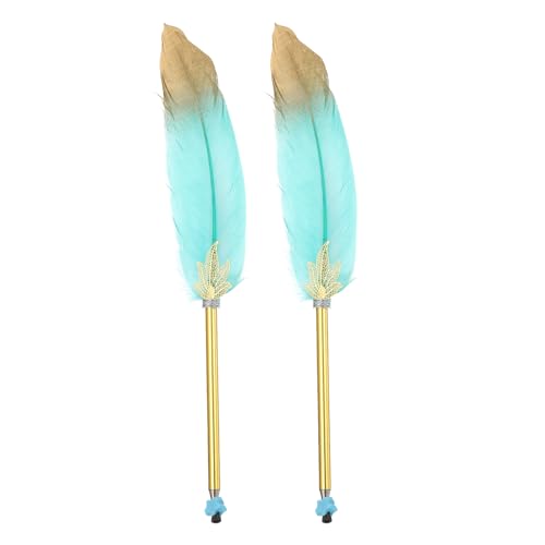 PATIKIL Feder Kugelschreiber, 2 Stück 0.5mm Vintage Kalligraphie Stifte mit Feder zum Schreiben Büro, Gänsefedern Stift für Hochzeit Unterschrift, Grün & Gold PATIKIL Feder Kugelschreiber, 2 Stück 0.5mm Vintage Kalligraphie Stifte mit Feder zum Schreiben Büro, Gänsefedern Stift für Hochzeit Unterschrift, Grün & Gold von PATIKIL