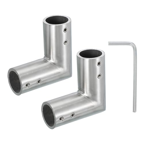 PATIKIL Fenster Eck Gardinen Stangen Verbinder 2Stk 90° Gardinen Stangen Eck Verbinder Scharnier Winkel Verbinder mit Schraubendreher für 3/4" Erker Fenster Gardinen Stangen Silber PATIKIL Fenster Eck Gardinen Stangen Verbinder 2Stk 90° Gardinen Stangen Eck Verbinder Scharnier Winkel Verbinder mit Schraubendreher für 3/4" Erker Fenster Gardinen Stangen Silber von PATIKIL