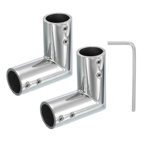 PATIKIL Fenster Eck Gardinen Stangen Verbinder 2Stk 90° Gardinen Stangen Eck Verbinder Scharnier Winkel Verbinder mit für 3/4" Erker Fenster Gardinen Stangen Hell Silber PATIKIL Fenster Eck Gardinen Stangen Verbinder 2Stk 90° Gardinen Stangen Eck Verbinder Scharnier Winkel Verbinder mit für 3/4" Erker Fenster Gardinen Stangen Hell Silber von PATIKIL