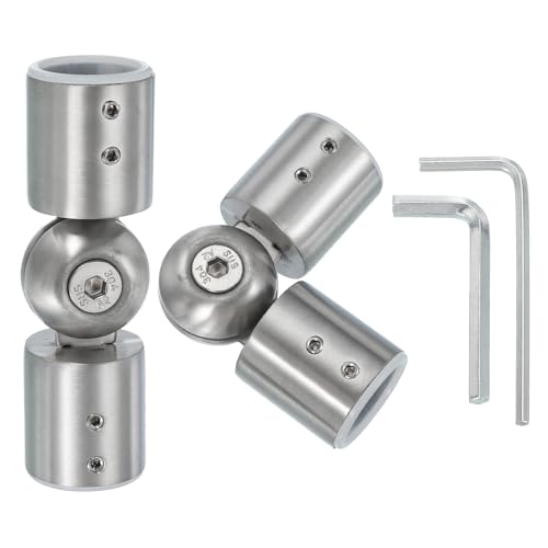 PATIKIL Fenster Eck Gardinen Stangen Verbinder 2Stk Verstellbare Gardinen Stangen Eck Verbinder Klapp Winkel Verbinder mit Schraubendreher für 1" Erker Fenster Gardinen Stangen Silber PATIKIL Fenster Eck Gardinen Stangen Verbinder 2Stk Verstellbare Gardinen Stangen Eck Verbinder Klapp Winkel Verbinder mit Schraubendreher für 1" Erker Fenster Gardinen Stangen Silber von PATIKIL