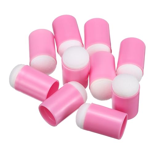 PATIKIL Finger-Schwamm-Applikatoren, 20er-Packung Finger-Malschwamm-Set für Kunsttinte, Basteln, Kartenherstellung, Kreide, Pink von PATIKIL