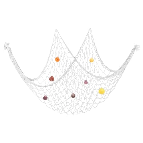 PATIKIL Fischernetz Dekor, 80" x 40" Mediterrane Stil Fotografie Dekoration Natürliches Fischernetz Party Zubehör mit Muscheln für Zuhause Schlafzimmer, Cremeweiß PATIKIL Fischernetz Dekor, 80" x 40" Mediterrane Stil Fotografie Dekoration Natürliches Fischernetz Party Zubehör mit Muscheln für Zuhause Schlafzimmer, Cremeweiß von PATIKIL