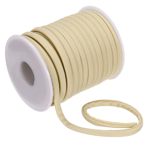 PATIKIL Flaches elastisches Nylonschnur, 21,87 Yard 5 mm dehnbarer Spandex-Schnur Stoff Elastikband für Nähen Kleidung Haarbänder Zugband DIY Handwerk, Weiß von PATIKIL