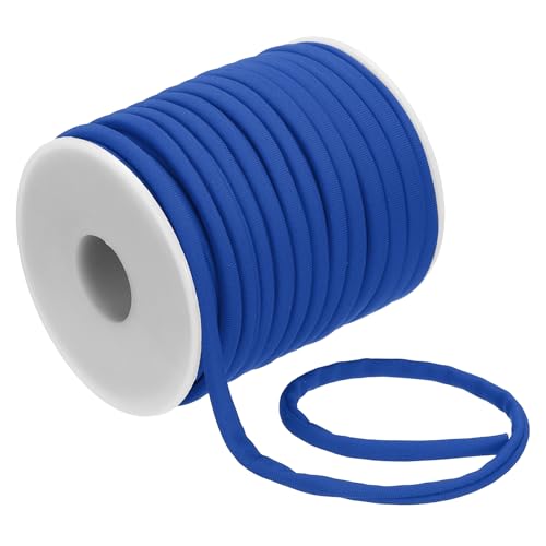 PATIKIL Flaches elastisches Nylonschnur, 21,87 Yard 5 mm dehnbares Spandex-Schnur-Gewebe Elastikband für Nähen Kleidung Haarbänder Zugband DIY Handwerk, Blau von PATIKIL