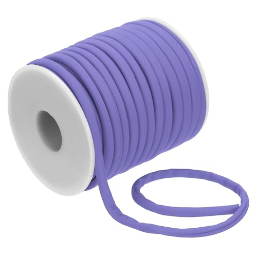 PATIKIL Flaches elastisches Nylonschnur, 21,87 Yard 5 mm dehnbares Spandex-Schnur-Gewebe elastische Schnur für Nähen Kleidung Haarbänder Zugband DIY Handwerk, Helllila von PATIKIL