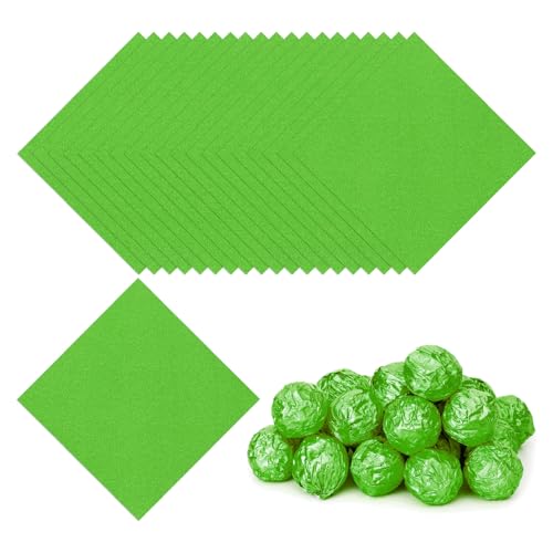 PATIKIL Folienbonbonverpackungen 6x6 Zoll, 100 Stück quadratische orangefarbene Muster-Aluminiumfolie für DIY-Schokoladenbonbons-Verpackung und Dekoration, Grün PATIKIL Folienbonbonverpackungen 6x6 Zoll, 100 Stück quadratische orangefarbene Muster-Aluminiumfolie für DIY-Schokoladenbonbons-Verpackung und Dekoration, Grün von PATIKIL