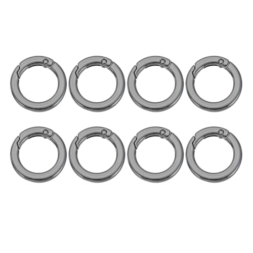 PATIKIL Frühling O-Ringe, 8 Stück 1,1 Zoll Metall Runde Clips Flache Auslöser Schlüsselringe Schnappverschluss Schnallen für Schlüsselanhänger Taschen Geldbörsen DIY Handwerk, Schwarz 29mm PATIKIL Frühling O-Ringe, 8 Stück 1,1 Zoll Metall Runde Clips Flache Auslöser Schlüsselringe Schnappverschluss Schnallen für Schlüsselanhänger Taschen Geldbörsen DIY Handwerk, Schwarz 29mm von PATIKIL