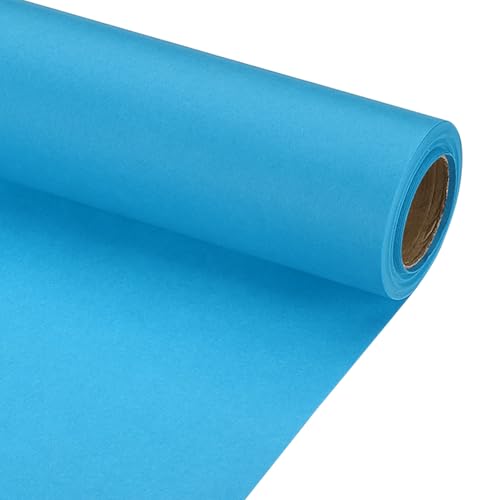 PATIKIL Geschenkpapier, 17" x 300"(25') 70 GSM Bastelpapierrolle Kraft Packpapier Für Poster Pinnwand, Geschenkverpackung, Hellblau von PATIKIL