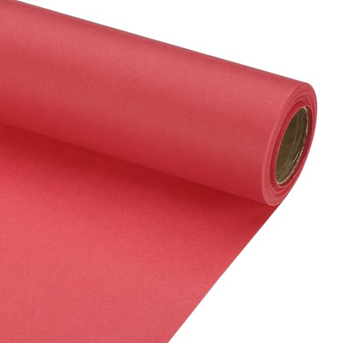 PATIKIL Geschenkpapier, 17" x 300"(25') 70 GSM Bastelpapierrolle Kraft Packpapier für Poster Pinnwand, Geschenkverpackung, Rot von PATIKIL