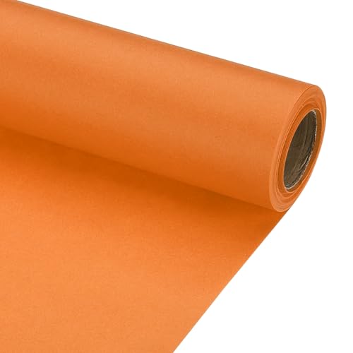 PATIKIL Geschenkpapier, 20" x 300"(25') 70 GSM Bastelpapierrolle Kraft Packpapier Für Poster Pinnwand Geschenkverpackung Orange von PATIKIL
