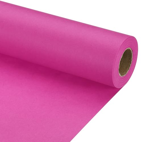 PATIKIL Geschenkpapier, 20" x 450"(37') 70 GSM Bastelpapierrolle Kraft Packpapier für Poster Pinnwand, Geschenkverpackung, Rosarot von PATIKIL
