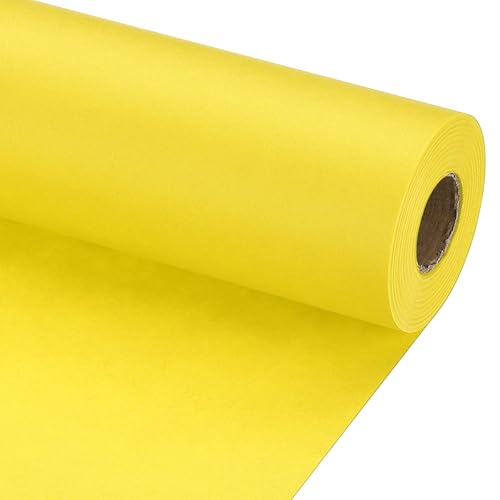 PATIKIL Geschenkpapier 20" x 700"(59') 70 GSM Bastelpapierrolle Kraft Packpapier für Poster Pinnwand Geschenkverpackung Gelb von PATIKIL