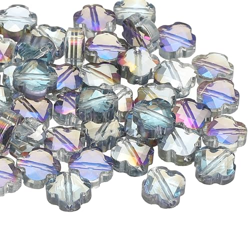 PATIKIL Glasperlen, 100 Stück 8mm Kleeblatt-Charme Transparente Kristallglasperlen Klar Schmuckherstellungszubehör für Armbänder DIY Handwerk, Helllila PATIKIL Glasperlen, 100 Stück 8mm Kleeblatt-Charme Transparente Kristallglasperlen Klar Schmuckherstellungszubehör für Armbänder DIY Handwerk, Helllila von PATIKIL