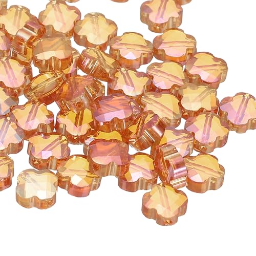 PATIKIL Glasperlen, 50 Stück 8mm Kleeblatt-Charme Transparente Kristallglasperlen Klar Schmuckherstellungszubehör für Armbänder DIY Handwerk, Rot PATIKIL Glasperlen, 50 Stück 8mm Kleeblatt-Charme Transparente Kristallglasperlen Klar Schmuckherstellungszubehör für Armbänder DIY Handwerk, Rot von PATIKIL