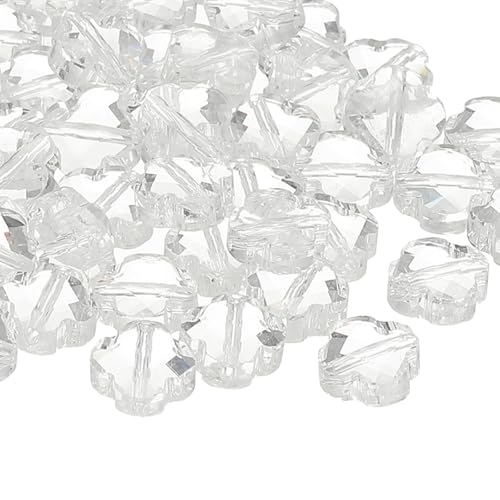 PATIKIL Glasperlen, 50 Stück 8mm Kleeblatt-Charme Transparente Kristallglasperlen Klar Schmuckherstellungszubehör für Armbänder DIY Handwerk, Transparent PATIKIL Glasperlen, 50 Stück 8mm Kleeblatt-Charme Transparente Kristallglasperlen Klar Schmuckherstellungszubehör für Armbänder DIY Handwerk, Transparent von PATIKIL