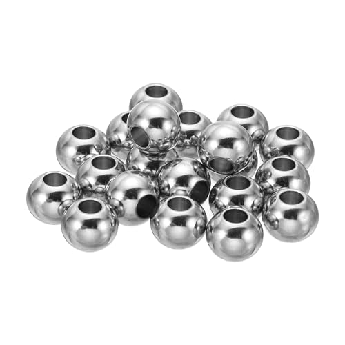 PATIKIL Glatte runde Abstandshalterperlen, 30 Stück 10mm OD 4mm ID 304 Edelstahl lose Kugeln Abstandshalter metallische nahtlose Kugelperlen für DIY Armband Halskette, Silber PATIKIL Glatte runde Abstandshalterperlen, 30 Stück 10mm OD 4mm ID 304 Edelstahl lose Kugeln Abstandshalter metallische nahtlose Kugelperlen für DIY Armband Halskette, Silber von PATIKIL