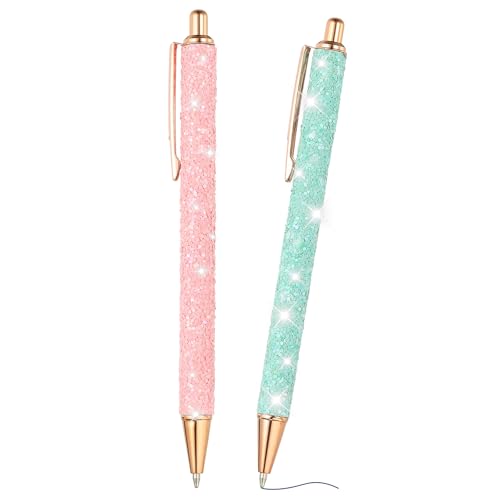 PATIKIL Glimmer Kugelschreiber, 2 Stück Glitzernde Fancy Pailletten Glitzer Stift Einziehbar Drücken Metall Journaling Schreibstifte Schwarz Tinte für Frauen Büro Geburtstag, Rosa Hellblau PATIKIL Glimmer Kugelschreiber, 2 Stück Glitzernde Fancy Pailletten Glitzer Stift Einziehbar Drücken Metall Journaling Schreibstifte Schwarz Tinte für Frauen Büro Geburtstag, Rosa Hellblau von PATIKIL