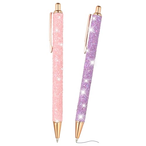 PATIKIL Glimmer Kugelschreiber, 2 Stück Glitzernde Fancy Pailletten Glitzer Stift Einziehbar Drücken Metall Journaling Schwarze Tinte für Frauen Mädchen Büro Geburtstag, Pink Lila PATIKIL Glimmer Kugelschreiber, 2 Stück Glitzernde Fancy Pailletten Glitzer Stift Einziehbar Drücken Metall Journaling Schwarze Tinte für Frauen Mädchen Büro Geburtstag, Pink Lila von PATIKIL