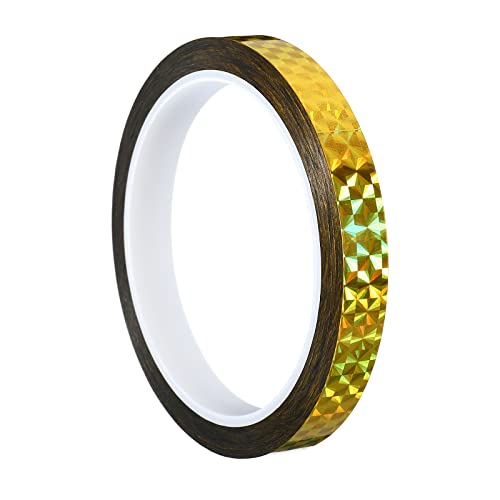 PATIKIL Glitzer Klebeband 12mm x 50m Washi Tape Holografische Selbstklebende Metallic Klebeband Reflektierender Prismenband für DIY Geschenkverpackung Party Dekoration Gold PATIKIL Glitzer Klebeband 12mm x 50m Washi Tape Holografische Selbstklebende Metallic Klebeband Reflektierender Prismenband für DIY Geschenkverpackung Party Dekoration Gold von PATIKIL