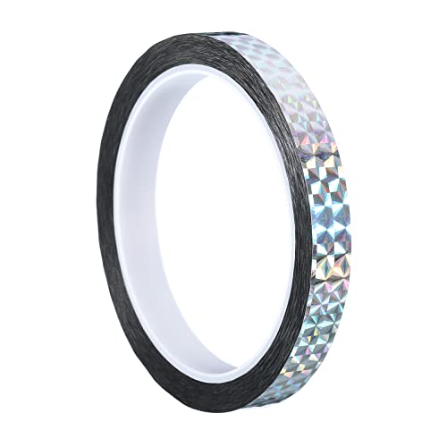 PATIKIL Glitzer Klebeband 12mm x 50m Washi Tape Holografische Selbstklebende Metallic Klebeband Reflektierender Prismenband für DIY Geschenkverpackung Party Dekoration Silber PATIKIL Glitzer Klebeband 12mm x 50m Washi Tape Holografische Selbstklebende Metallic Klebeband Reflektierender Prismenband für DIY Geschenkverpackung Party Dekoration Silber von PATIKIL