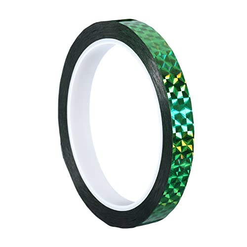 PATIKIL Glitzer Klebeband 12mm x 50m Washi Tape Holografische Selbstklebende Washi Tape Metallic Klebeband Reflektierender Prismenband für DIY Geschenkverpackung Party Dekoration Grün PATIKIL Glitzer Klebeband 12mm x 50m Washi Tape Holografische Selbstklebende Washi Tape Metallic Klebeband Reflektierender Prismenband für DIY Geschenkverpackung Party Dekoration Grün von PATIKIL