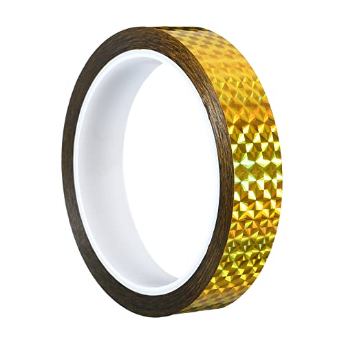 PATIKIL Glitzer Klebeband 20mm x 50m Washi Tape Holografische Selbstklebende Metallic Klebeband Reflektierender Prismenband für DIY Geschenkverpackung Party Dekoration Gold PATIKIL Glitzer Klebeband 20mm x 50m Washi Tape Holografische Selbstklebende Metallic Klebeband Reflektierender Prismenband für DIY Geschenkverpackung Party Dekoration Gold von PATIKIL