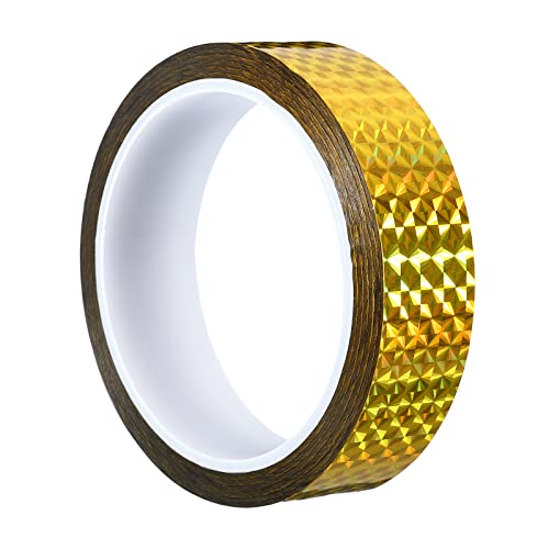 PATIKIL Glitzer Klebeband 25mm x 50m Washi Tape Holografische Selbstklebende Metallic Klebeband Reflektierender Prismenband für DIY Geschenkverpackung Party Dekoration Gold PATIKIL Glitzer Klebeband 25mm x 50m Washi Tape Holografische Selbstklebende Metallic Klebeband Reflektierender Prismenband für DIY Geschenkverpackung Party Dekoration Gold von PATIKIL