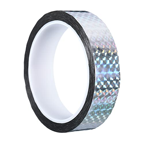PATIKIL Glitzer Klebeband 25mm x 50m Washi Tape Holografische Selbstklebende Metallic Klebeband Reflektierender Prismenband für DIY Geschenkverpackung Party Dekoration Silber PATIKIL Glitzer Klebeband 25mm x 50m Washi Tape Holografische Selbstklebende Metallic Klebeband Reflektierender Prismenband für DIY Geschenkverpackung Party Dekoration Silber von PATIKIL