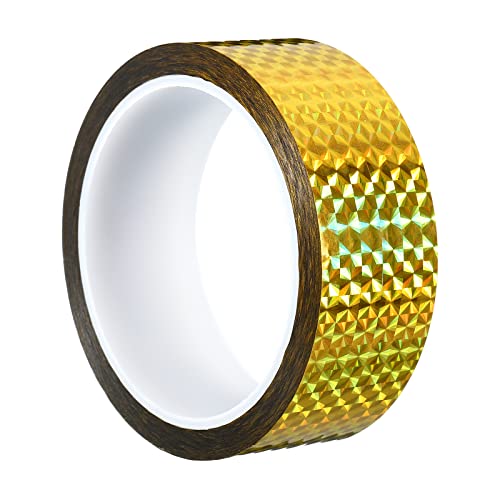 PATIKIL Glitzer Klebeband 35mm x 50m Washi Tape Holografische Selbstklebende Metallic Klebeband Reflektierender Prismenband für DIY Geschenkverpackung Party Dekoration Gold PATIKIL Glitzer Klebeband 35mm x 50m Washi Tape Holografische Selbstklebende Metallic Klebeband Reflektierender Prismenband für DIY Geschenkverpackung Party Dekoration Gold von PATIKIL