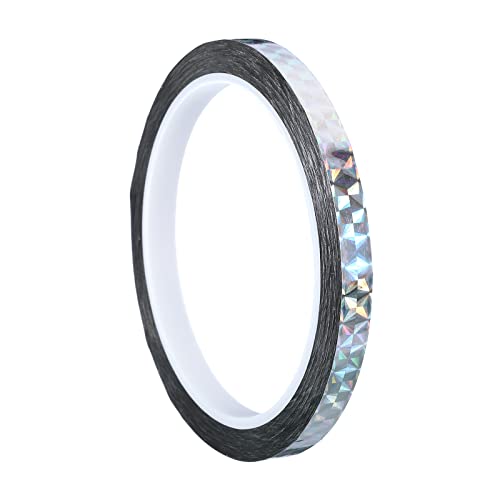 PATIKIL Glitzer Klebeband 8mm x 50m Washi Tape Holografische Selbstklebende Metallic Klebeband Reflektierender Prismenband für DIY Geschenkverpackung Party Dekoration Silber PATIKIL Glitzer Klebeband 8mm x 50m Washi Tape Holografische Selbstklebende Metallic Klebeband Reflektierender Prismenband für DIY Geschenkverpackung Party Dekoration Silber von PATIKIL