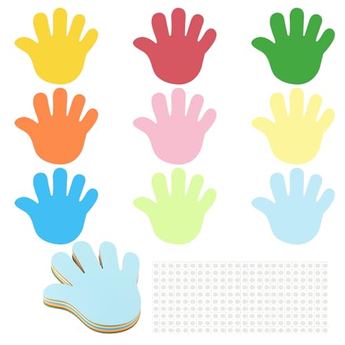 PATIKIL Handausschnitte, 216er Pack Papiershände, Bunte Handausschnitte für Klassenzimmerdekoration DIY-Bastelprojekt von PATIKIL