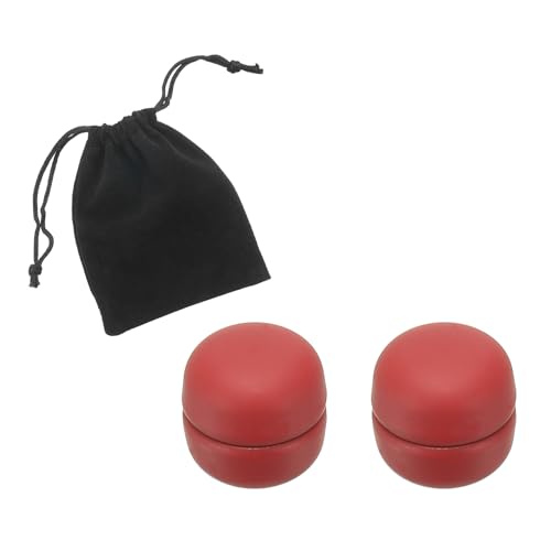 PATIKIL Hijab Magnetische Pins mit Aufbewahrungstasche, 1 Paar Kein Verhaken Stärkste Gewerbliche Stärke Knöpfe Multi-Use Pinless Magnetischer Schal Clip für Damenbekleidung Vorhang, Rot von PATIKIL