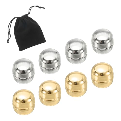 PATIKIL Hijab Magnetische Pins mit Aufbewahrungstasche, 4 Paar Kein-Schnag Stärkste Kommerzielle Stärke Knöpfe Multi-Use Pinless Magnetischer Schal Clip, Silber, Gold von PATIKIL