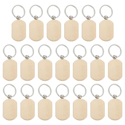 PATIKIL Holz Schlüsselanhänger Rohlinge, 70er Pack Rechteckige HolzgravurRohlinge Unfertige Schlüsselanhänger mit Schlüsselringen für DIY Geschenk Handwerk Stil 1, Braun PATIKIL Holz Schlüsselanhänger Rohlinge, 70er Pack Rechteckige HolzgravurRohlinge Unfertige Schlüsselanhänger mit Schlüsselringen für DIY Geschenk Handwerk Stil 1, Braun von PATIKIL