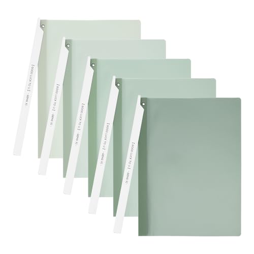 PATIKIL Klare Kunststoffmappen mit Vollrand-Schwenkclip, 5 Stück Berichtsmappen Vorderpräsentationsmappen für A4 US-Briefpapier Bürogeschäftsunterlagen Lebenslauf, Grün von PATIKIL