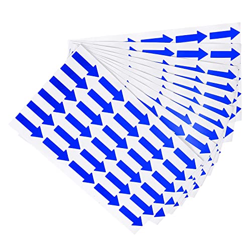 PATIKIL Klein Pfeil Aufkleber Etikett 1.2x0.4" 300Stk Selbstklebende Farbkodierung für Gas Durchfluss Richtung Inspektion Defekt Markierung Blau von PATIKIL