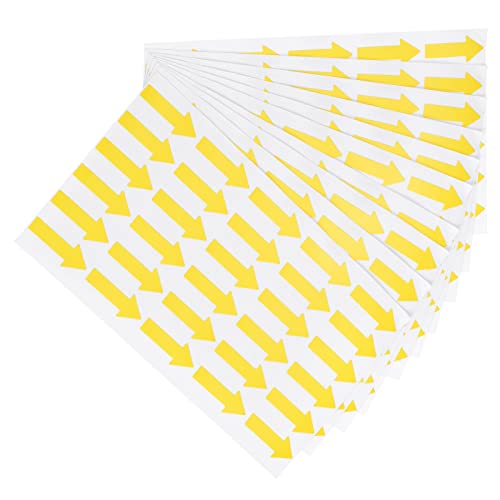 PATIKIL Klein Pfeil Aufkleber Etikett 1.2x0.4" 300Stk Selbstklebende Farbkodierung für Gas Durchfluss Richtung Inspektion Defekt Markierung Gelb von PATIKIL