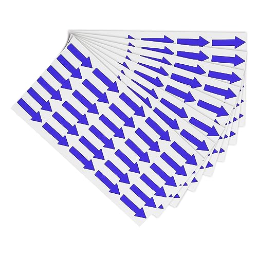 PATIKIL Klein Pfeil Aufkleber Etikett 1.2x0.5" 180Stk Kleber Farbe Kodierzeichen Aufkleber für Gasrichtung Inspektion Fehler Kennzeichnung Blau von PATIKIL