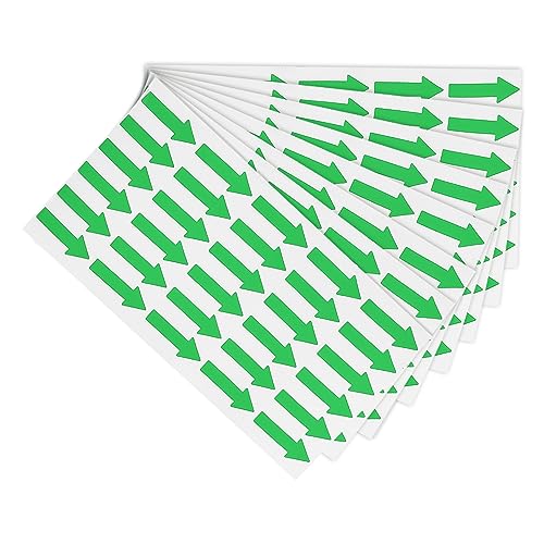 PATIKIL Klein Pfeil Aufkleber Etikett 1.2x0.5" 180Stk Kleber Farbe Kodierzeichen Aufkleber für Gasrichtung Inspektion Fehler Kennzeichnung Grün von PATIKIL