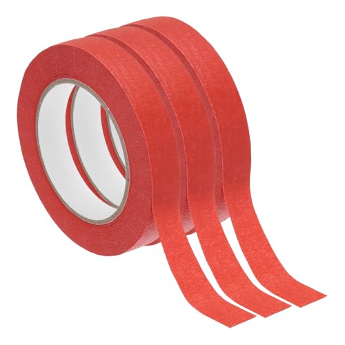 PATIKIL Kreppband Abdeckband Klebeband Abklebeband Maler 20 M x 1,9 CM, 3 Rollen Allzweck-Klebeband Malerband für DIY Malerei Scrapbooking Kunsthandwerksetiketten, Rot PATIKIL Kreppband Abdeckband Klebeband Abklebeband Maler 20 M x 1,9 CM, 3 Rollen Allzweck-Klebeband Malerband für DIY Malerei Scrapbooking Kunsthandwerksetiketten, Rot von PATIKIL