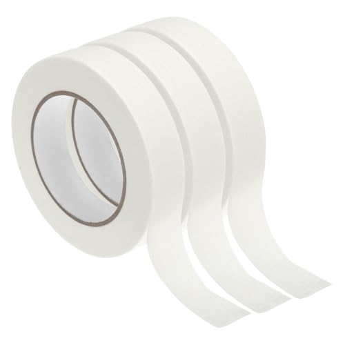 PATIKIL Kreppband Abdeckband Klebeband Abklebeband Maler 20 M x 1,9 CM, 3 Rollen Allzweck-Klebeband Malerband für DIY Malerei Scrapbooking Malerarbeiten Kunsthandwerk Etiketten, Weiß von PATIKIL