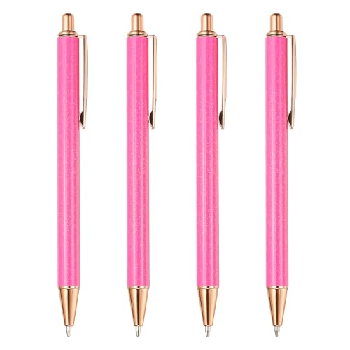 PATIKIL Kugelschreiber Metall, 4 Stück Druckkugelschreibe Schwarz Tintenstifte 1.0 mm Spitze Stilvoll für Frauen Geschenk Lehrer Büro Notizen Journaling, Rosenrot PATIKIL Kugelschreiber Metall, 4 Stück Druckkugelschreibe Schwarz Tintenstifte 1.0 mm Spitze Stilvoll für Frauen Geschenk Lehrer Büro Notizen Journaling, Rosenrot von PATIKIL