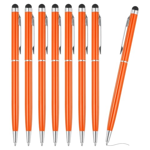 PATIKIL Kugelschreiber mit Touchpen, 8 Stück 2 in 1 Ergonomische Druckkugelschreibe Set, 1.0 mm mittlere Spitze Stylus-Stift Metallstift für Touchscreens Büro und Haushalt, Orange PATIKIL Kugelschreiber mit Touchpen, 8 Stück 2 in 1 Ergonomische Druckkugelschreibe Set, 1.0 mm mittlere Spitze Stylus-Stift Metallstift für Touchscreens Büro und Haushalt, Orange von PATIKIL
