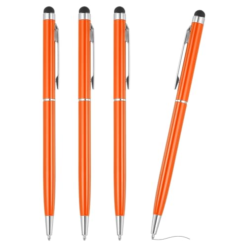 PATIKIL Kugelschreiber mit Touchpen, 4 Stück 2 in 1 Ergonomische Druckkugelschreibe Set, 1.0 mm mittlere Spitze Stylus-Stift Metallstift für Touchscreens Büro und Haushalt, Orange PATIKIL Kugelschreiber mit Touchpen, 4 Stück 2 in 1 Ergonomische Druckkugelschreibe Set, 1.0 mm mittlere Spitze Stylus-Stift Metallstift für Touchscreens Büro und Haushalt, Orange von PATIKIL
