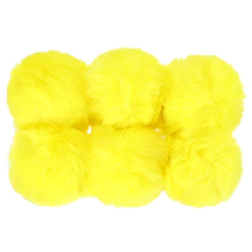 PATIKIL Kunstpelz Pompons für Hüte, 6 Stück flauschige weiche Pelzbälle für Schlüsselanhänger, Strickmützen, DIY-Schals, Handschuhe, Taschen, Weihnachten, Gelb PATIKIL Kunstpelz Pompons für Hüte, 6 Stück flauschige weiche Pelzbälle für Schlüsselanhänger, Strickmützen, DIY-Schals, Handschuhe, Taschen, Weihnachten, Gelb von PATIKIL