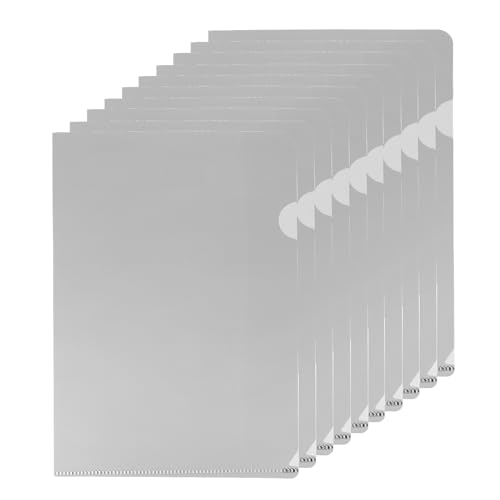PATIKIL L-Typ Ordner 30er Pack A5 Kunststoff Aktenhüllen Transparente Dokumentenhüllen für Büro, Grau PATIKIL L-Typ Ordner 30er Pack A5 Kunststoff Aktenhüllen Transparente Dokumentenhüllen für Büro, Grau von PATIKIL