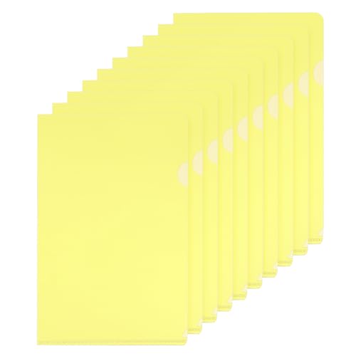 PATIKIL L-Typ Ordner 30er Pack A5 Kunststoff Aktenhüllen Transparente Dokumententaschen für Büro, Gelb PATIKIL L-Typ Ordner 30er Pack A5 Kunststoff Aktenhüllen Transparente Dokumententaschen für Büro, Gelb von PATIKIL