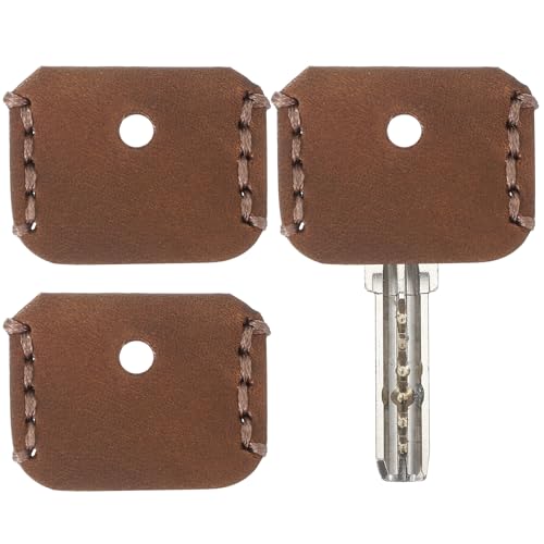 PATIKIL Leder Schlüsselabdeckungen Kappen, 3er Pack Kopf Schlüsselhüllen Mini Schlüsselanhänger Organizer für Haus Büro Wohnung Schlüssel, Tan PATIKIL Leder Schlüsselabdeckungen Kappen, 3er Pack Kopf Schlüsselhüllen Mini Schlüsselanhänger Organizer für Haus Büro Wohnung Schlüssel, Tan von PATIKIL
