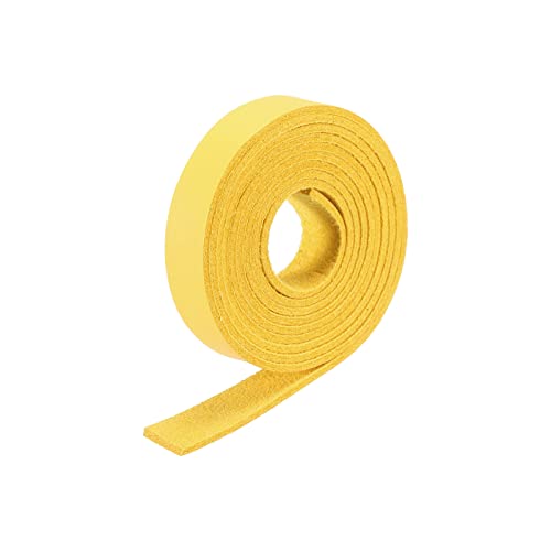 PATIKIL Lederband Streifen Gürtel Leder Streifen Saite 1cm/0.4" für DIY Ornament Gelb von PATIKIL
