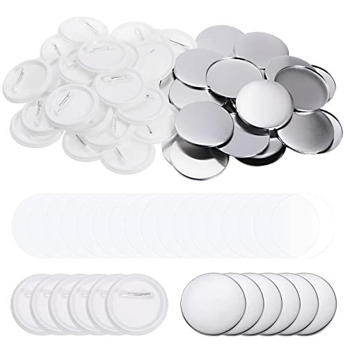 PATIKIL Leer Stift Rückseite Taste Teile 58mm 2.25" 200Set Nähen Knöpfen Rund Metall Cover Plastik Taste Rückseite Klarfolie für Knopfmaschine PATIKIL Leer Stift Rückseite Taste Teile 58mm 2.25" 200Set Nähen Knöpfen Rund Metall Cover Plastik Taste Rückseite Klarfolie für Knopfmaschine von PATIKIL